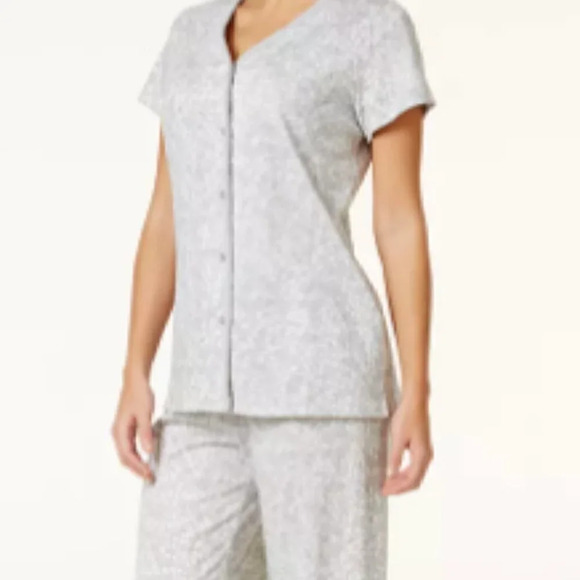 CHARTER CLUB Women's Cotton Capri 2pc Pajama Set, Created for Macy's - Picture 2 of 5